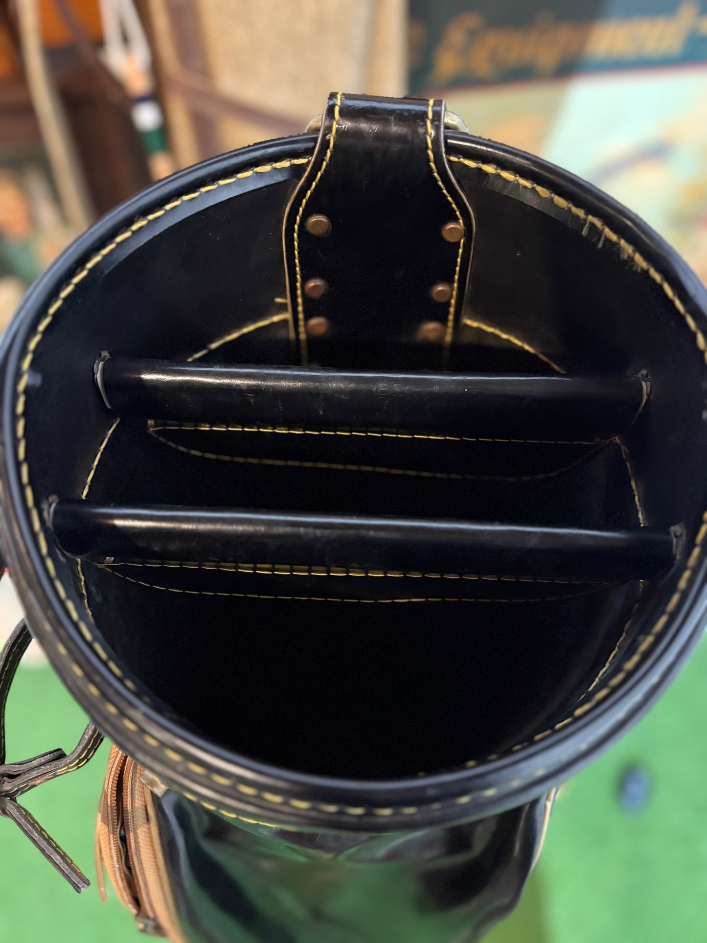Vintage leather Titleist stand bag