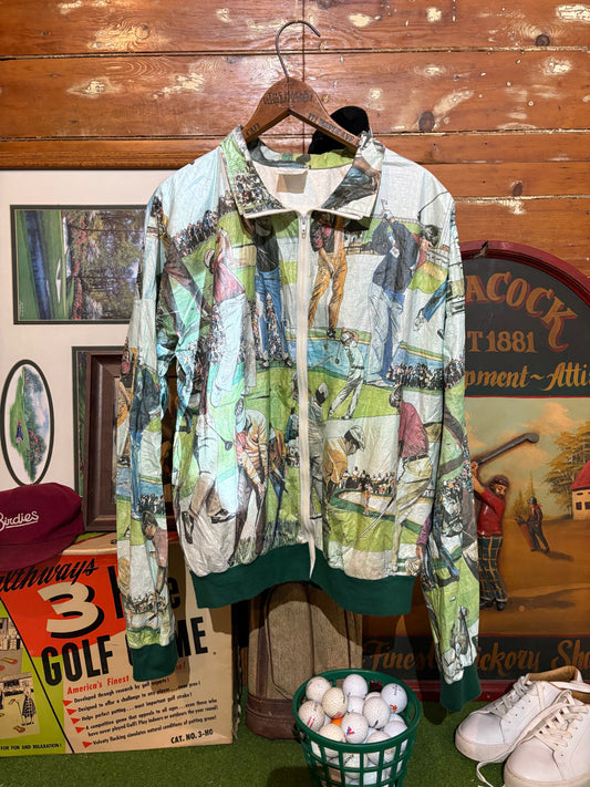 Windbreaker Early 90’s PGA Golfers All-Over Print
