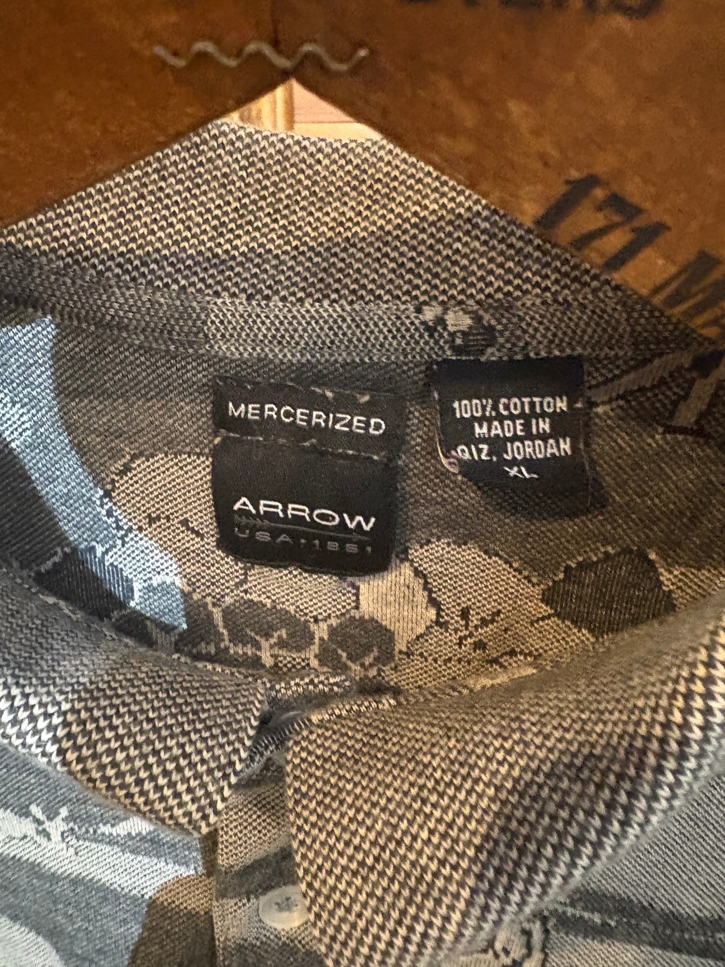 Y2K XL All-over Pattern Mercerized cotton Polo