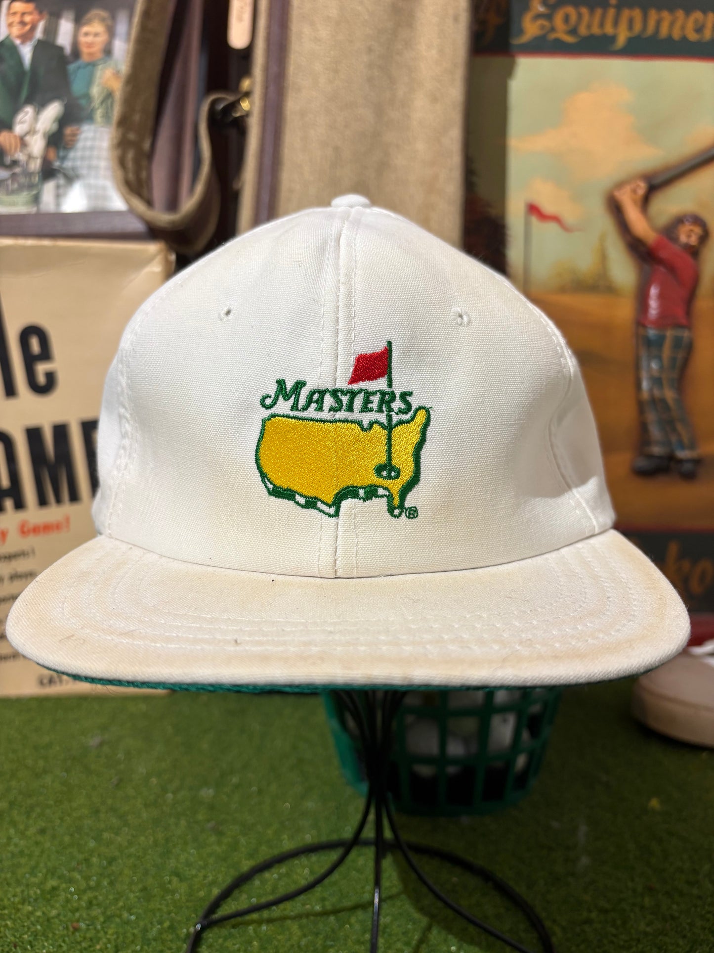 The masters 1990s leather strapback hat