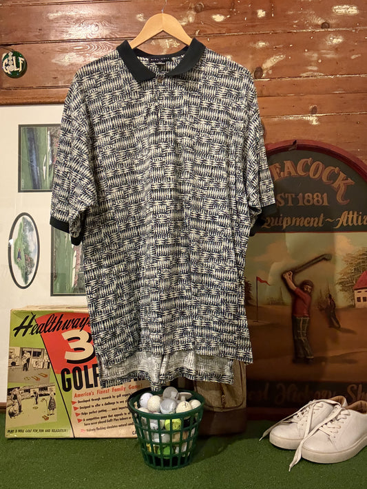 90’s Nike Golf Abstract pattern polo L