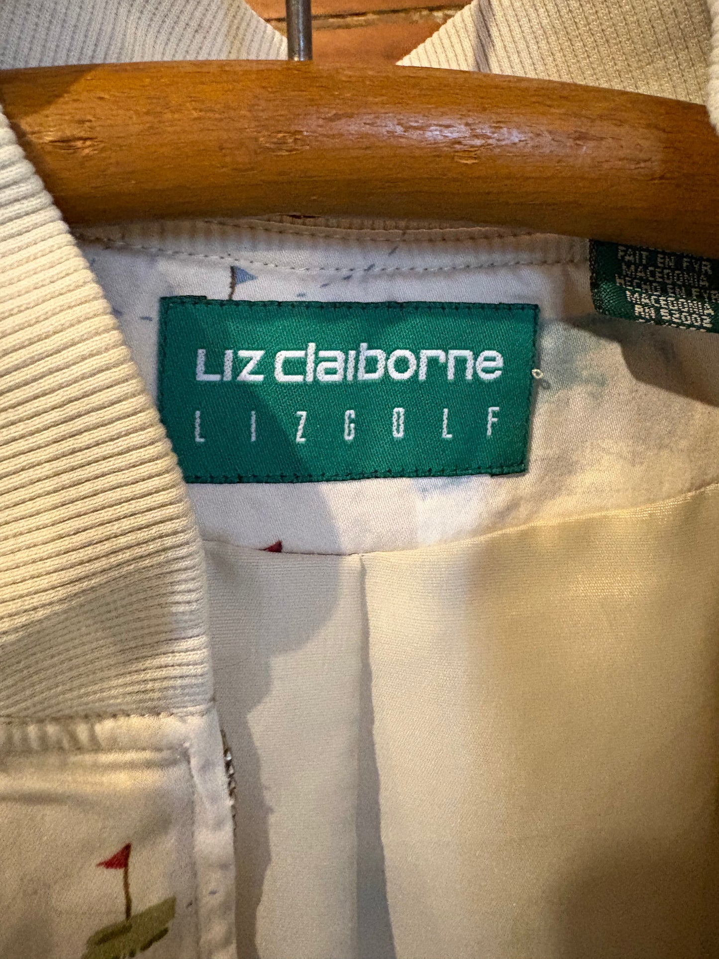 Liz Claiborne graphic zip up Jacket (size M)