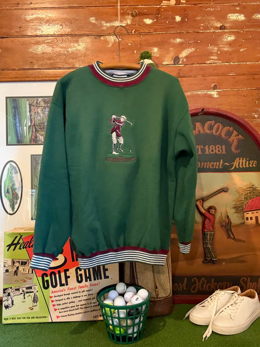 90’s greens collection faded gentleman sweatshirt (L)