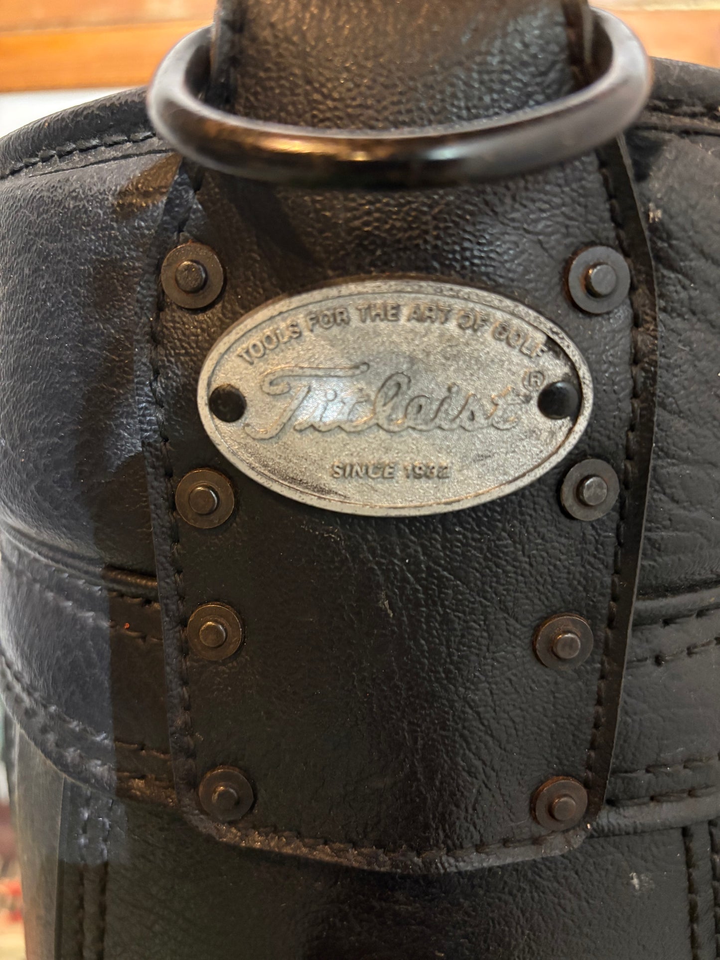 90’s Titleist leather cart bag