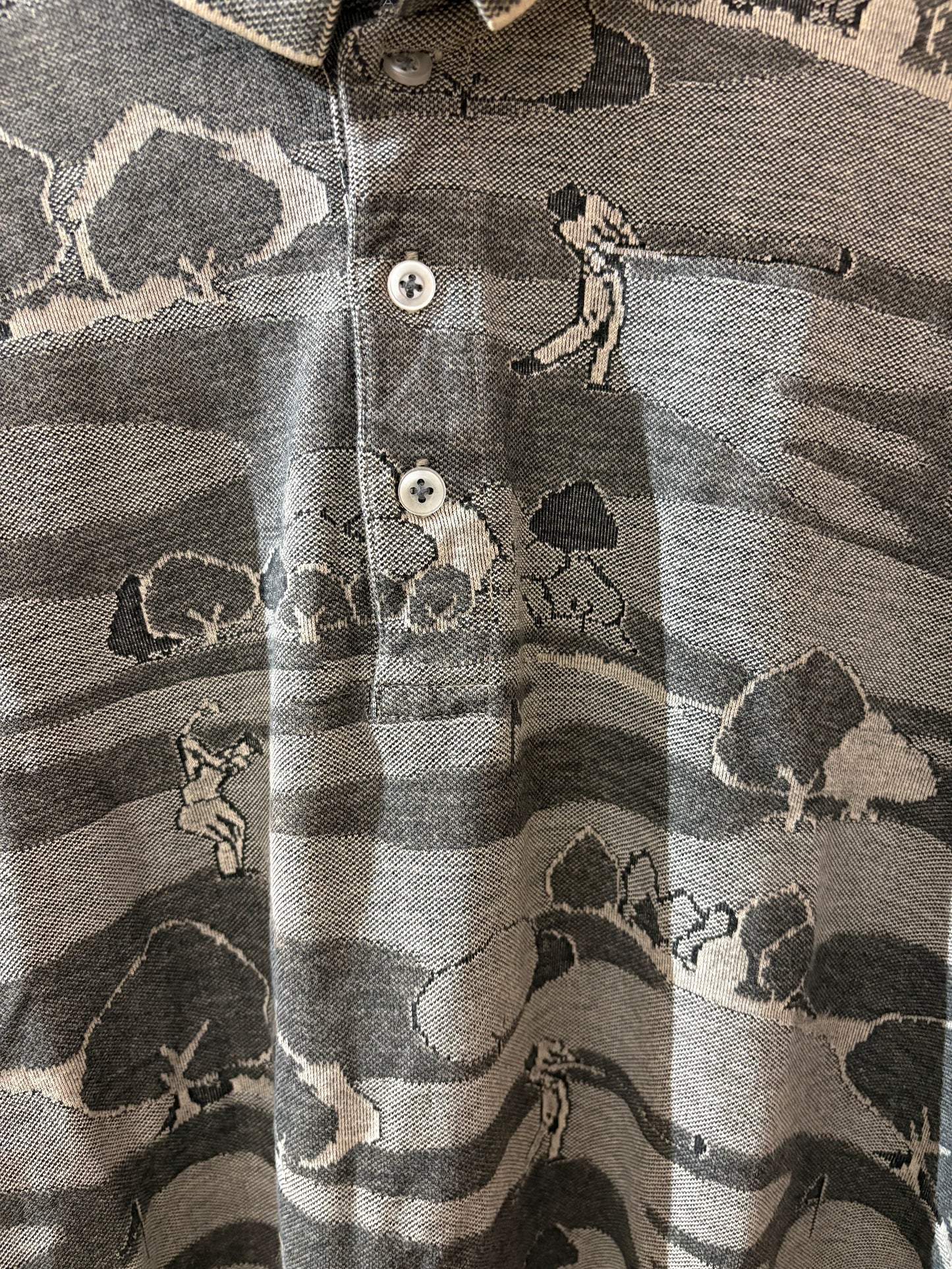 Y2K XL All-over Pattern Mercerized cotton Polo