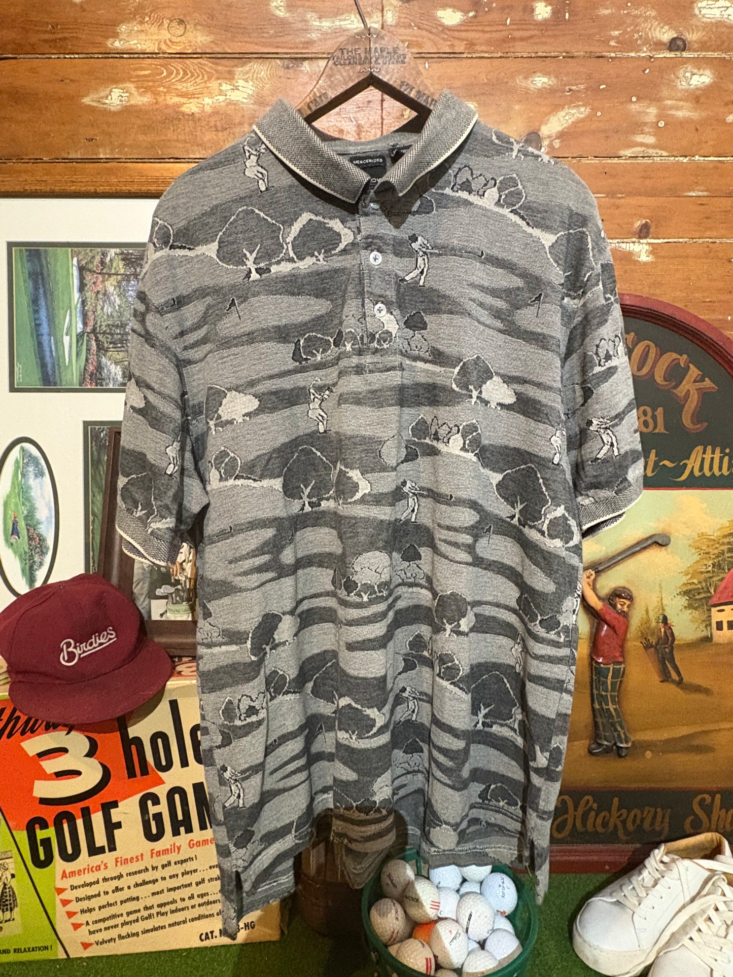 Y2K XL All-over Pattern Mercerized cotton Polo